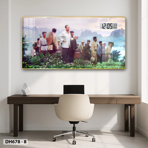 Tranh Đồng Hồ Điện Tử Treo Tường Chân Dung Những Nhà Lãnh Tụ Vĩ Đại