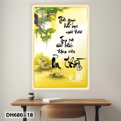 Tranh Đồng Hồ Điện Tử Pha Lê Treo Tường Tặng Thầy Cô Món Quà Kỷ Niệm Ý Nghĩa