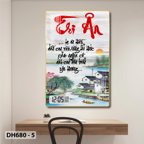 Tranh Đồng Hồ Điện Tử Pha Lê Treo Tường Tặng Thầy Cô Món Quà Kỷ Niệm Ý Nghĩa