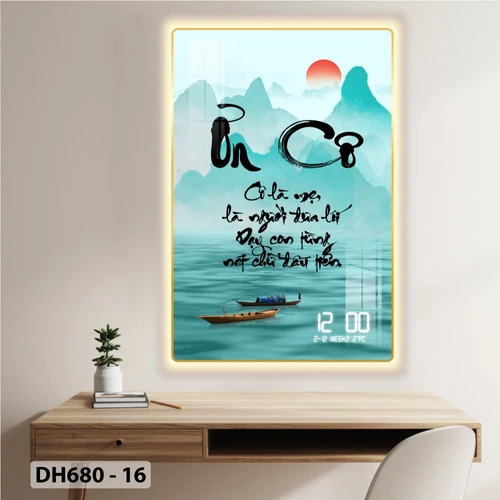 Tranh Đồng Hồ Điện Tử Pha Lê Treo Tường Tặng Thầy Cô Món Quà Kỷ Niệm Ý Nghĩa