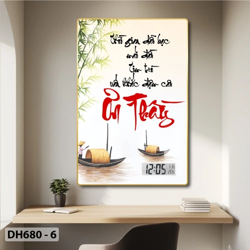 Tranh Đồng Hồ Điện Tử Pha Lê Treo Tường Tặng Thầy Cô Món Quà Kỷ Niệm Ý Nghĩa