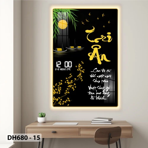 Tranh Đồng Hồ Điện Tử Pha Lê Treo Tường Tặng Thầy Cô Món Quà Kỷ Niệm Ý Nghĩa