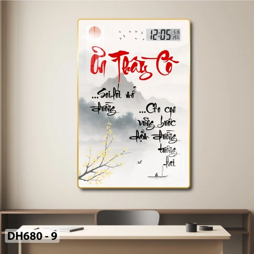 Tranh Đồng Hồ Điện Tử Pha Lê Treo Tường Tặng Thầy Cô Món Quà Kỷ Niệm Ý Nghĩa