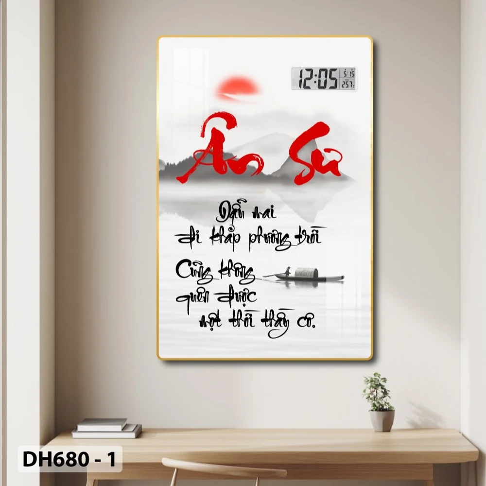 Tranh Đồng Hồ Điện Tử Pha Lê Treo Tường Tặng Thầy Cô Món Quà Kỷ Niệm Ý Nghĩa