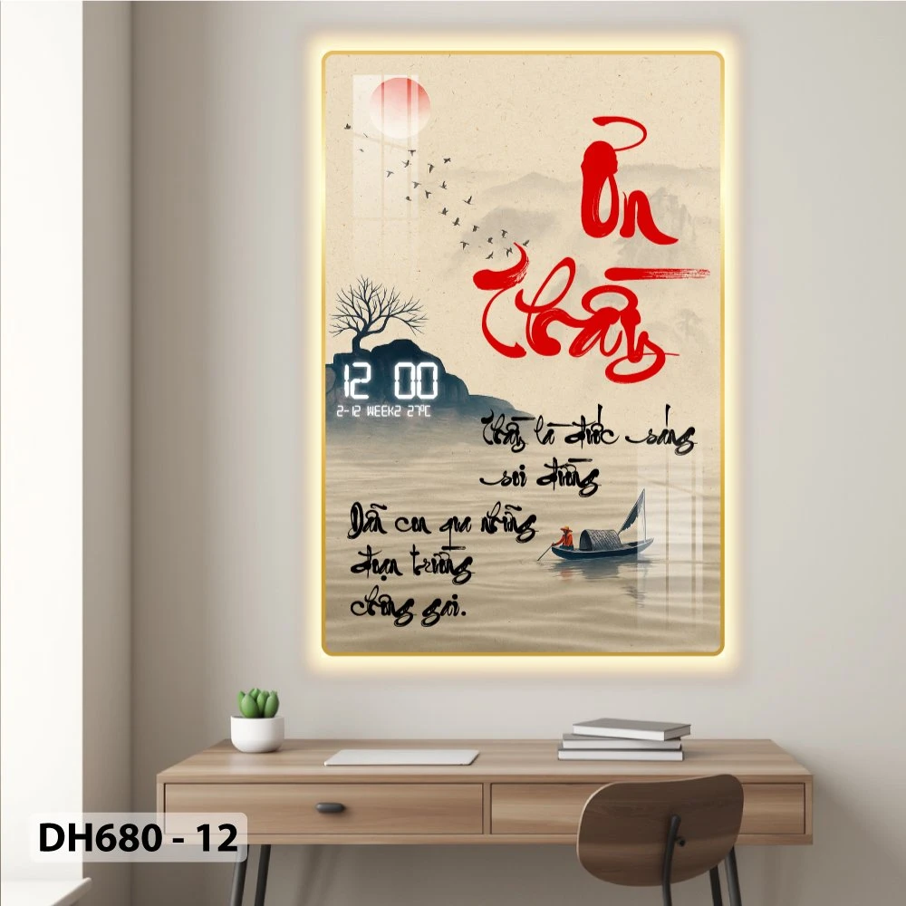 Tranh Đồng Hồ Điện Tử Pha Lê Treo Tường Tặng Thầy Cô Món Quà Kỷ Niệm Ý Nghĩa