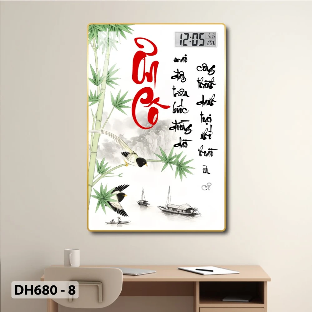 Tranh Đồng Hồ Điện Tử Pha Lê Treo Tường Tặng Thầy Cô Món Quà Kỷ Niệm Ý Nghĩa