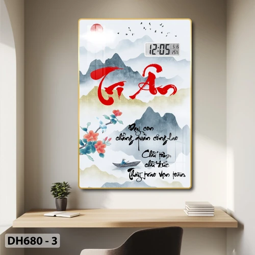 Tranh Đồng Hồ Điện Tử Pha Lê Treo Tường Tặng Thầy Cô Món Quà Kỷ Niệm Ý Nghĩa