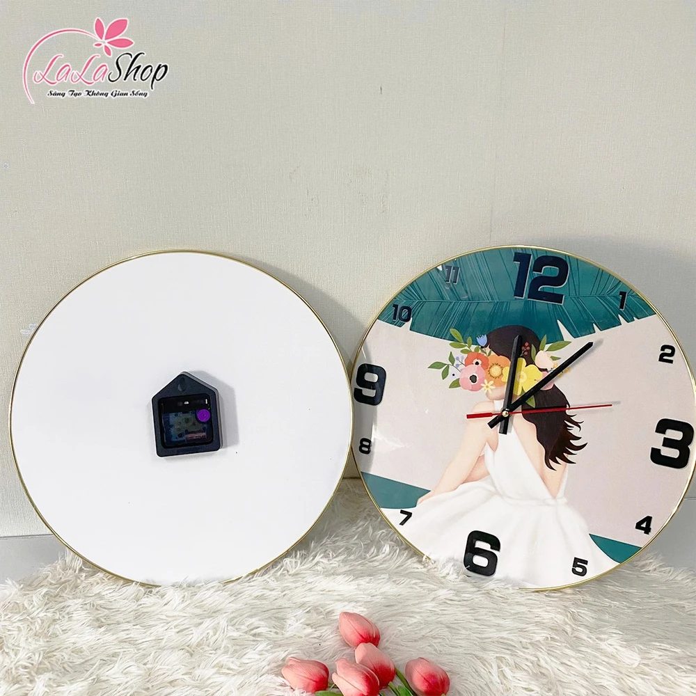 Đồng Hồ Treo Tường Cô Gái Và Hoa Lá TR3211