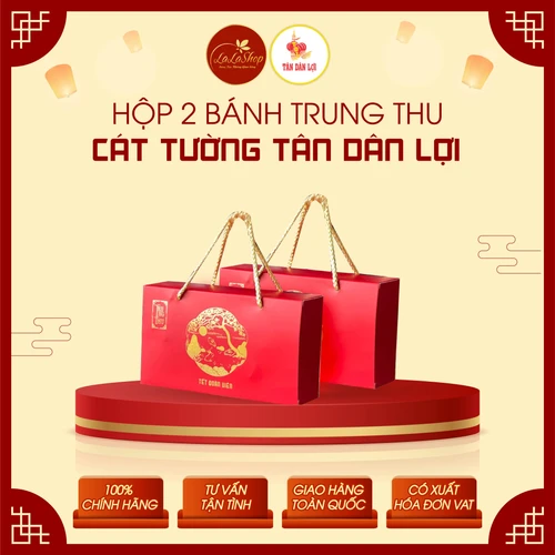 Hộp 2 bánh trung thu cát tường