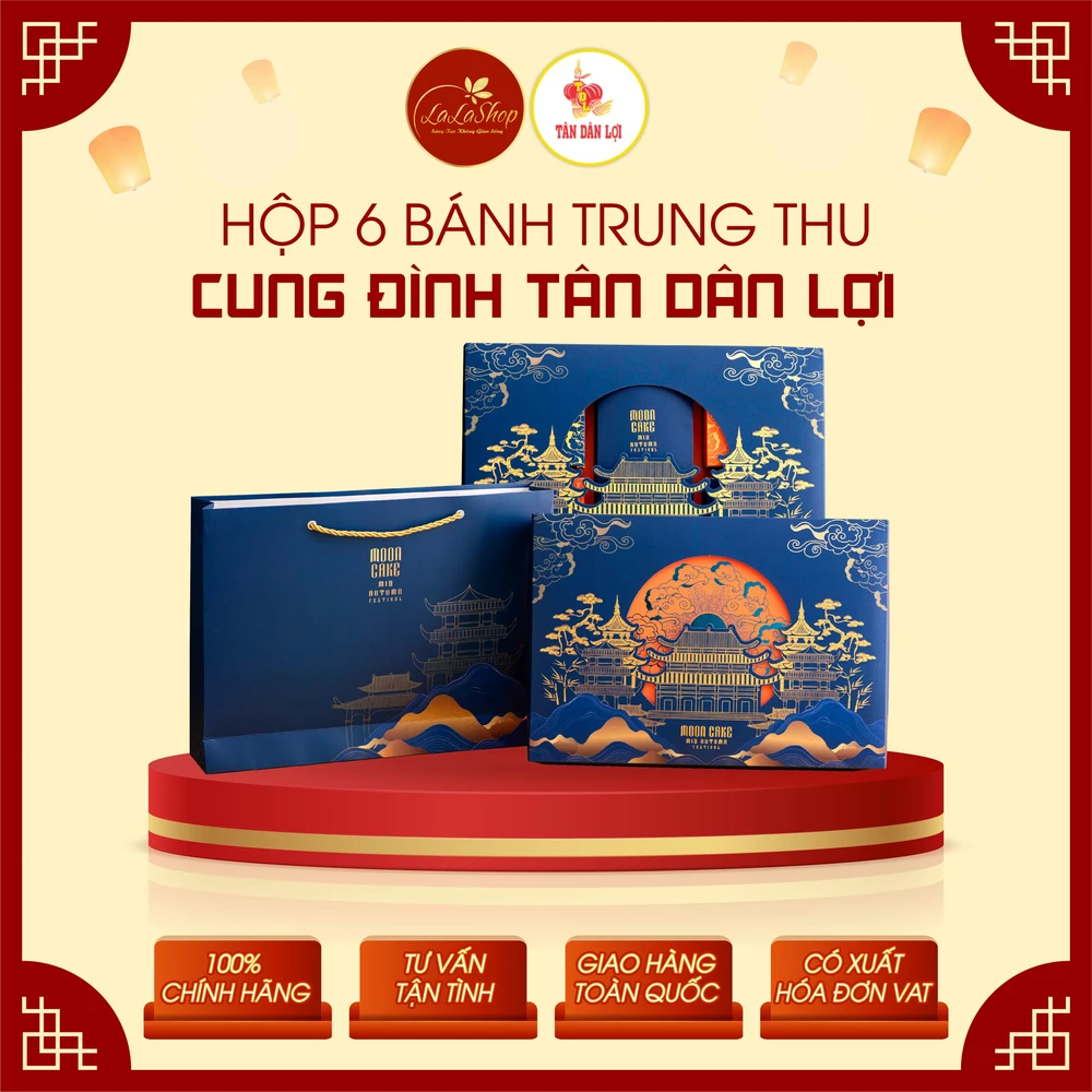 Hộp 6 Bánh Trung Thu Cung Đình Tân Dân Lợi