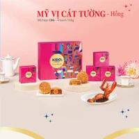 Hộp 4 Bánh Trung Thu Kido Mỹ Vị Cát Tường Hồng (CB6)