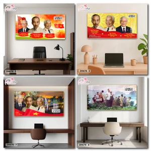 Tranh Đồng Hồ Điện Tử Treo Tường Chân Dung Những Nhà Lãnh Tụ Vĩ Đại