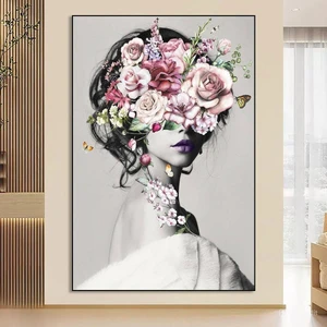 Tranh Treo Tường Cô Gái Và Hoa Hồng Khoe Sắc