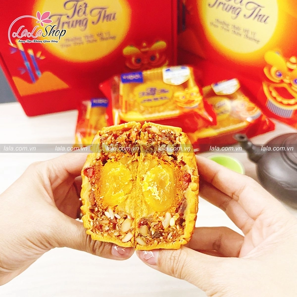 Bánh Trung Thu KIDO Thập Cẩm Lạp Xưởng Ngũ Hạt 2 Trứng 210g (SN2)