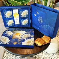 Hộp 4 Bánh Trung Thu Tân Dân Lợi Minh Nguyệt Khai Hoa Kèm Trà