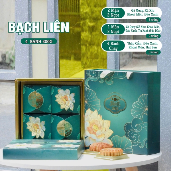Hộp 4 Bánh Trung Thu Bạch Liên Tân Dân Lợi
