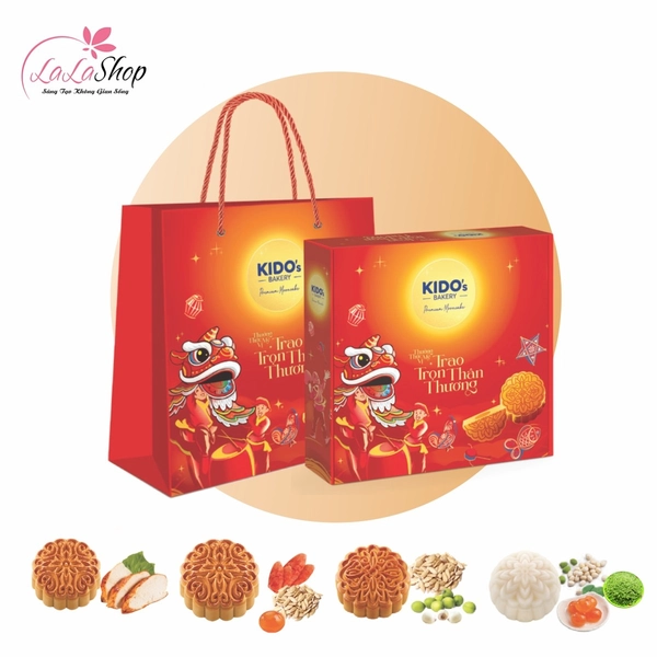 Hộp 4 Bánh Trung Thu Kido An Lạc