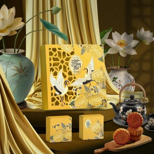 Hộp 4 Bánh Trung Thu Kim Hạc Vạn Phúc Tân Dân Lợi