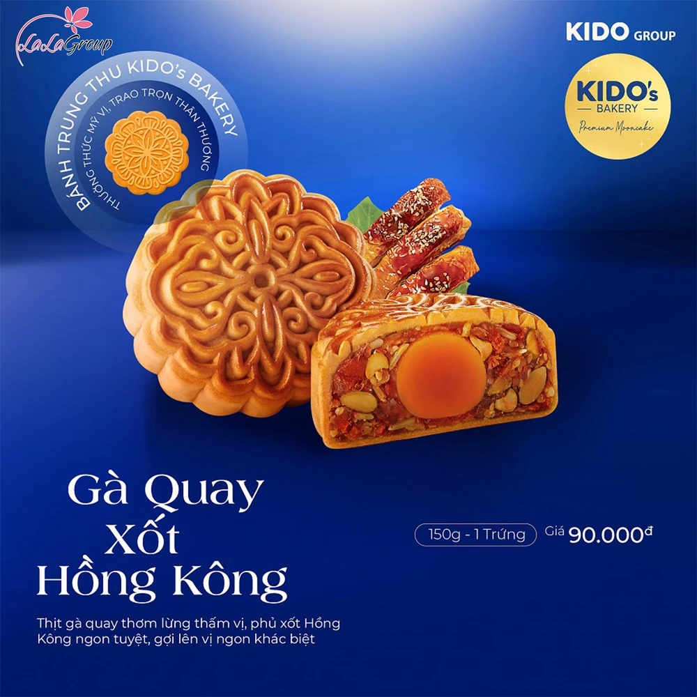 Bánh Trung Thu KIDO Gà Quay Xốt Hồng Kông 1 Trứng 150g (GQ1)