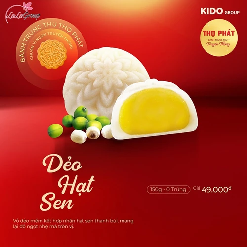 Bánh Trung Thu Thọ Phát Dẻo Hạt Sen 0 Trứng 150g (DHS)
