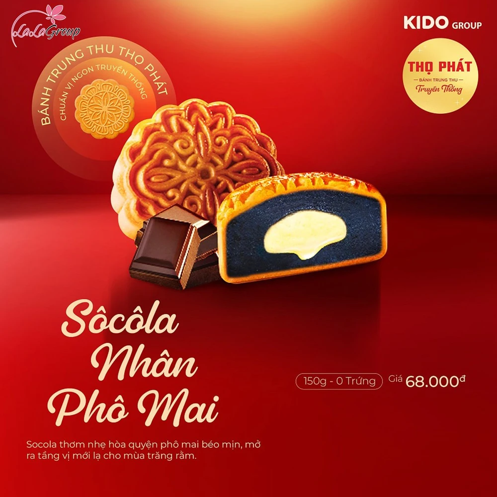 Bánh Trung Thu Thọ Phát Sô Cô La Phô Mai 0 Trứng 150g (TC0)