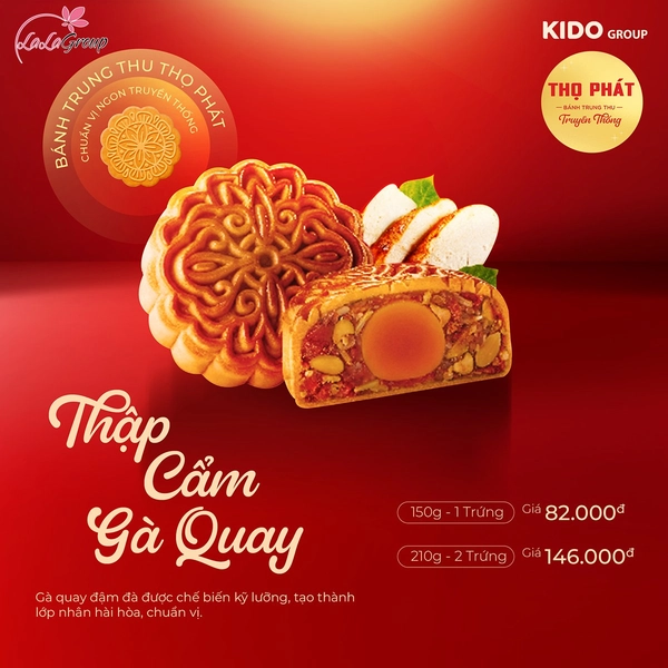 Bánh Trung Thu Thọ Phát Thập Cẩm Gà Quay 2 Trứng 210g (TG2)