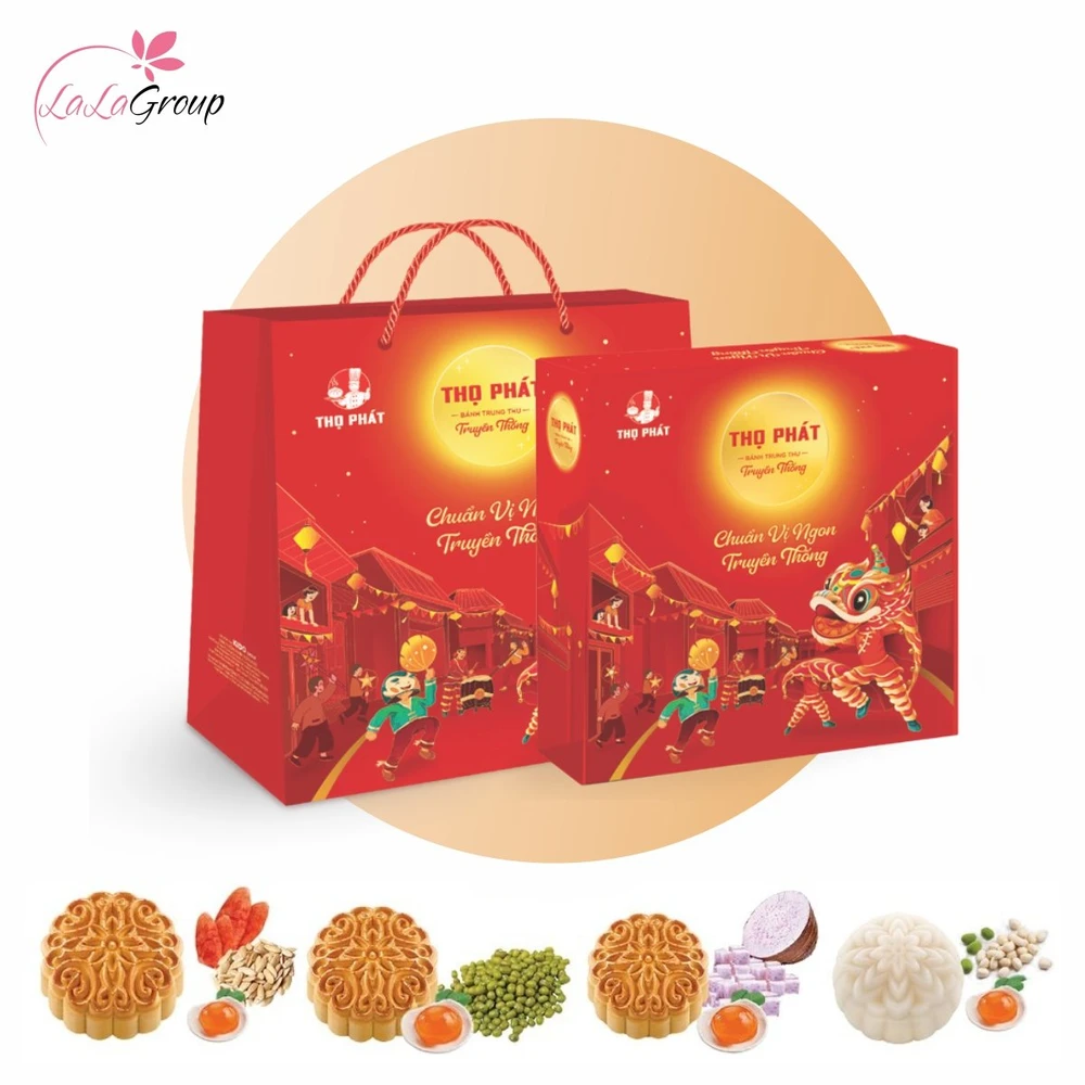 Hộp 4 Bánh Trung Thu Thọ Phát Nguyệt Cát
