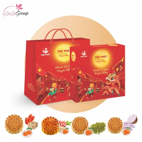 Hộp 4 Bánh Trung Thu Thọ Phát Phúc Lộc