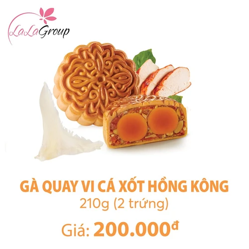Bánh Trung Thu KIDO Gà Quay Vi Cá Xốt Hồng Kông 2 Trứng 210g (GV2)