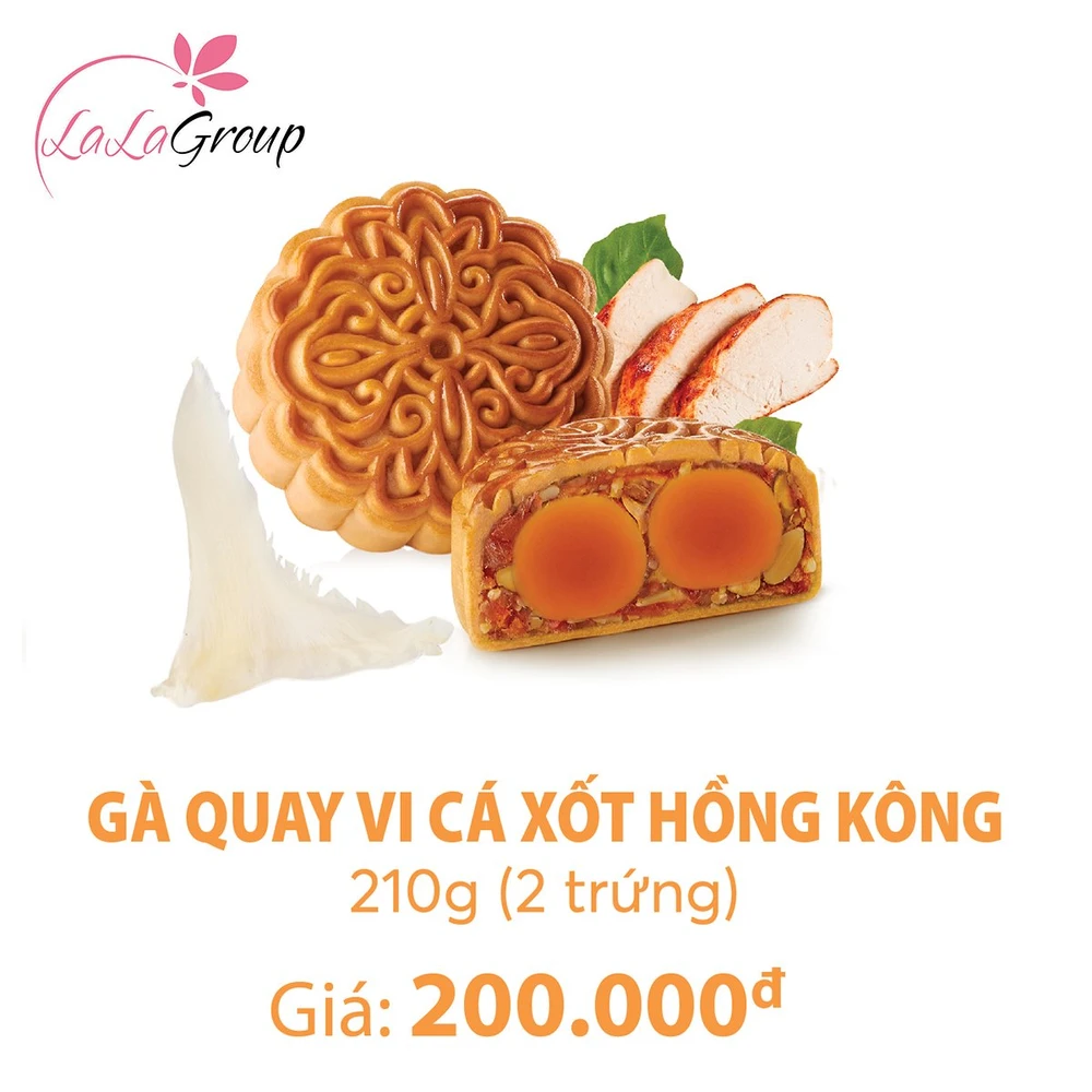 Bánh Trung Thu KIDO Gà Quay Vi Cá Xốt Hồng Kông 2 Trứng 210g (GV2)