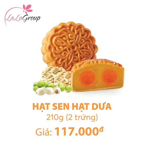 Bánh trung thu KIDO hạt sen hạt dưa 2 trứng 210g (HS2)