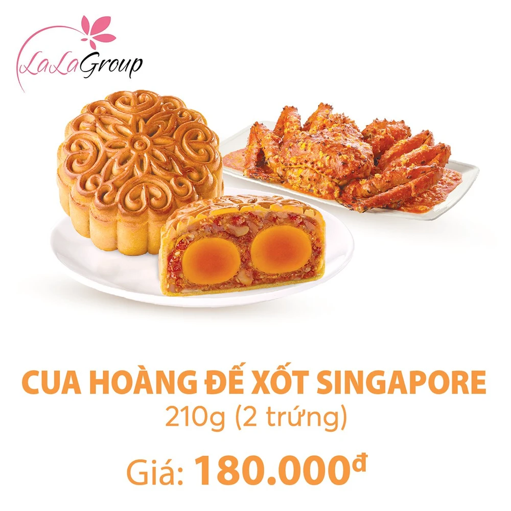 Bánh trung thu KIDO Cua Hoàng Đế Xốt Singapore 2 trứng 210g (CH2)