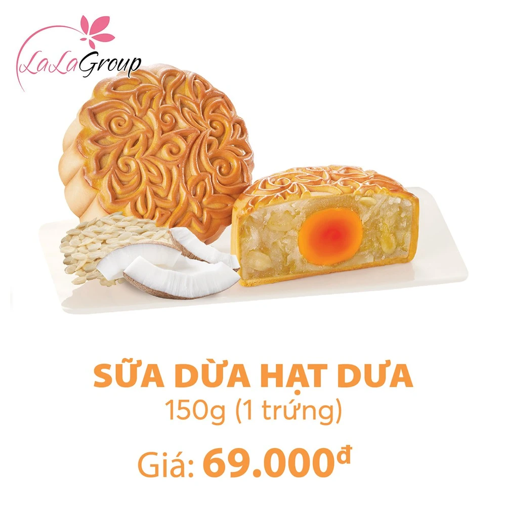 Bánh trung thu Kido sữa dừa hạt dưa 1 trứng 150g (SD1)