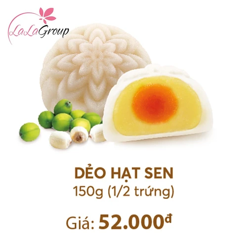Bánh Trung Thu Thọ Phát Dẻo Hạt Sen 1/2 Trứng 150g (DHS1)
