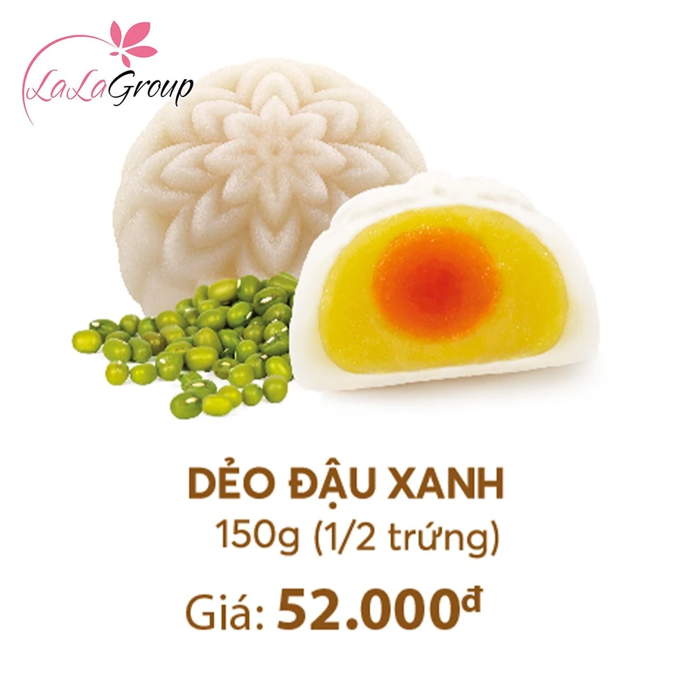 Bánh Trung Thu Thọ Phát Dẻo Đậu Xanh 1/2 Trứng 150g (DDX1)