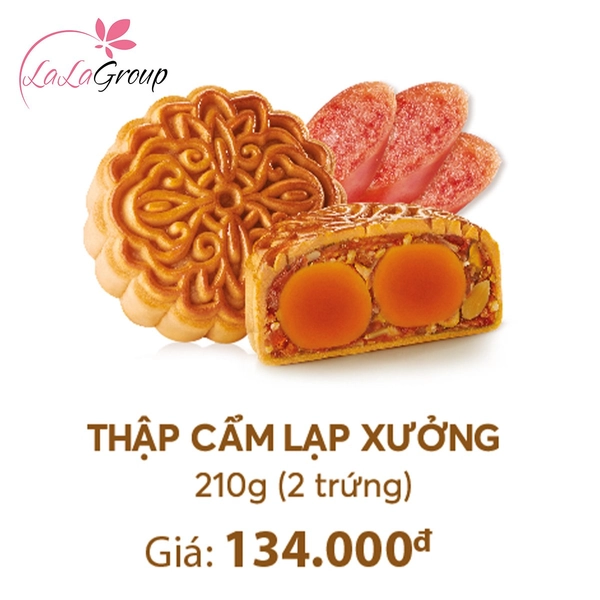 Bánh Trung Thu Thọ Phát Thập Cẩm Lạp Xưởng 2 Trứng 210g (TT2)