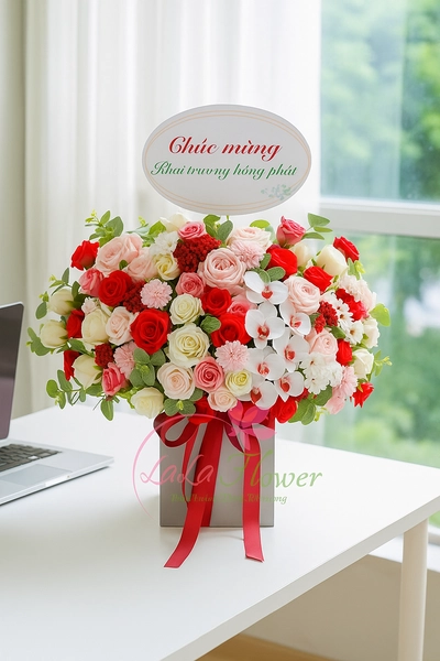 Lẵng hoa sáp thơm ngọt ngào