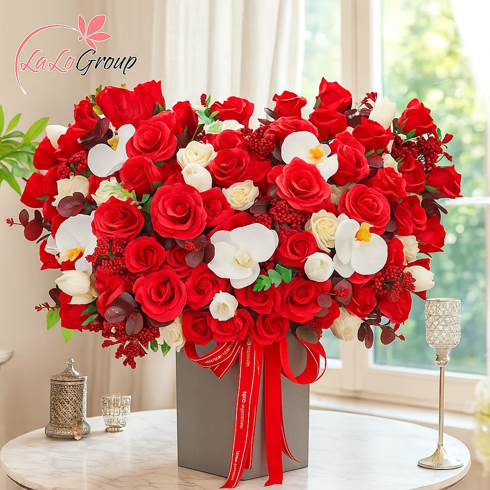 Lẵng hoa sáp thơm ngọt ngào