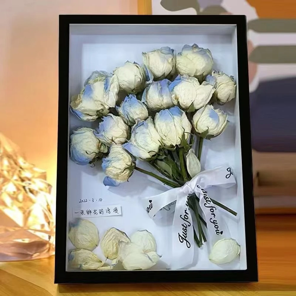 Khung ảnh 3D sâu lòng trang trí hoa khô và đồ lưu niệm nhiều kích thước