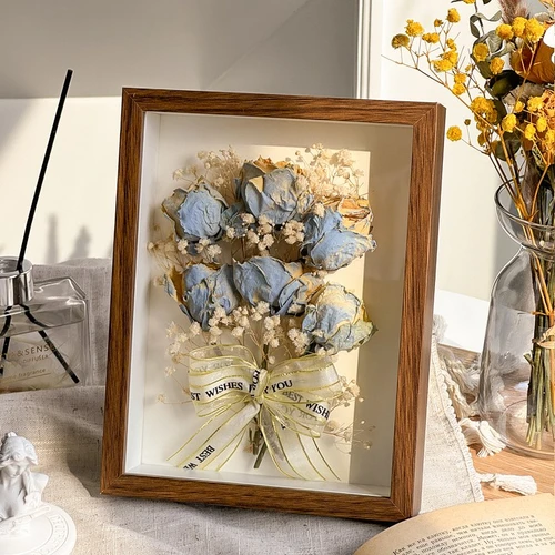 Khung ảnh 3D sâu lòng trang trí hoa khô và đồ lưu niệm nhiều kích thước
