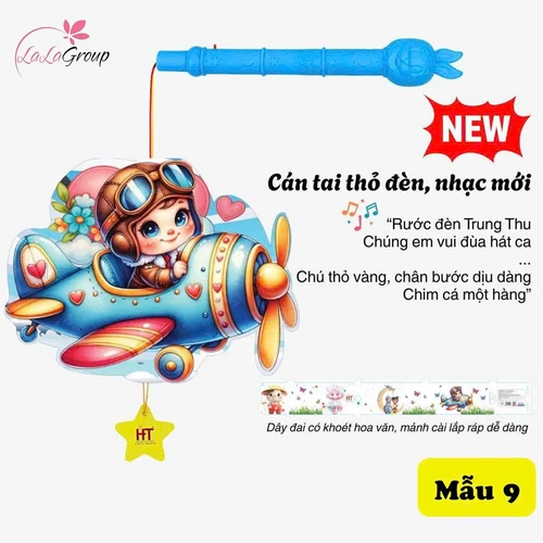 Lồng đèn trung thu kèm nhạc vui nhộn, nhiều mẫu đáng yêu cho bé