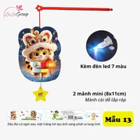 Lồng Đèn Trung Thu 2 Mảnh Có Đèn Hổ Vàng Múa Lân