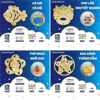 Lồng Đèn Trung Thu Bằng Gỗ Sáng Tạo Nhiều Mẫu Kèm Đèn - Thỏ và Bánh