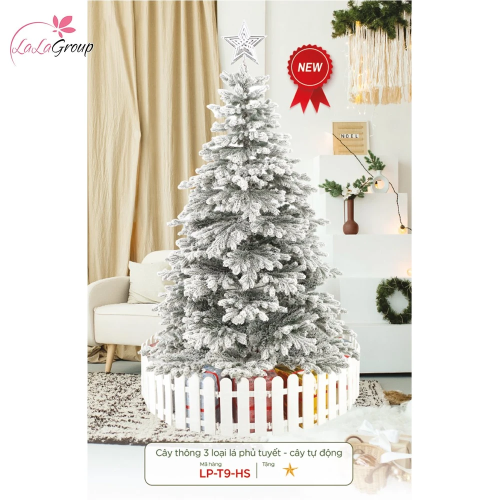 Cây thông 3 loại lá phủ tuyết - Cây tự động