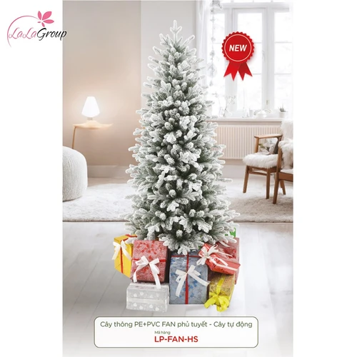 Cây thông PE PVC FAN phủ tuyết - Cây tự động