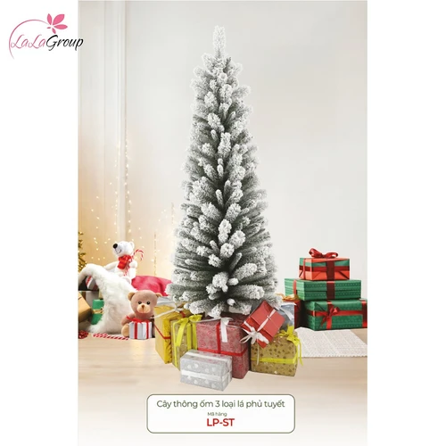 Cây thông noel ốm 3 loại lá phủ tuyết