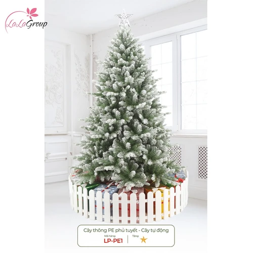 Cây thông PE phủ tuyết - Cây tự động