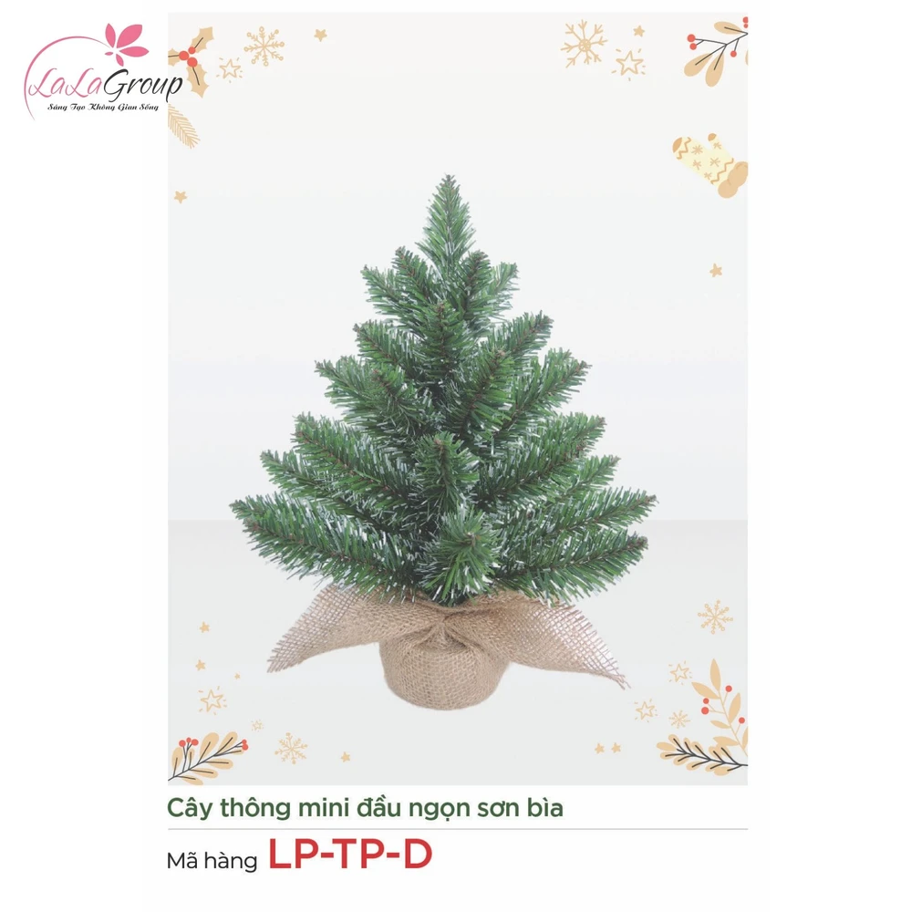 Cây thông mini đầu nhọn sơn bìa 30cm