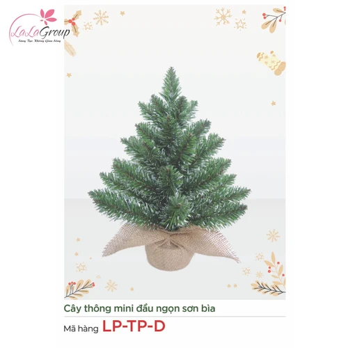 Cây thông mini đầu nhọn sơn bìa 30cm