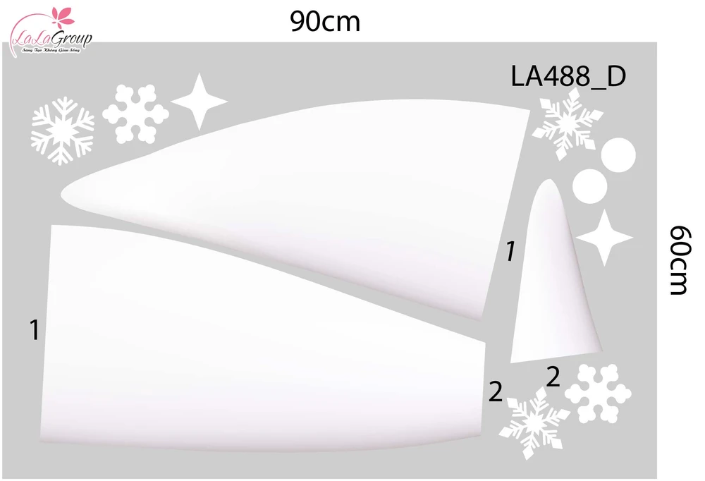 Combo Decal Trang Trí Noel Người Tuyết Và Cây Thông Xanh